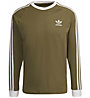 adidas Originals 3-Stripes Long Sleeve - Sweatshirt - Herren , Dark Green
