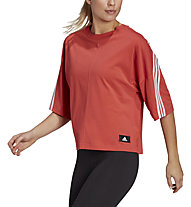 adidas 3-Stripes - T-shirt - donna, Red/White