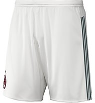 adidas AC Milan Home Replica Player Pantaloncini 2015/16, Core White/Granite