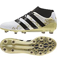 adidas ACE 16.1 Primeknit FG - scarpe da calcio terreni compatti, White/Black