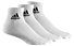adidas Adi Ankle HC calzini 3 paia, White/White/Black