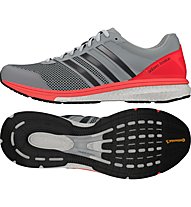 adidas Adizero Boston Boost 5 scarpa running, Clear Onix/Red