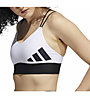 adidas All Me 3 Bar Logo Bra - reggiseno sportivo - donna , White/Black