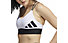 adidas All Me 3 Bar Logo Bra - reggiseno sportivo - donna , White/Black
