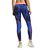 adidas Alphaskin Long VRCT Hack - pantaloni lunghi fitness - donna, Blue/Red