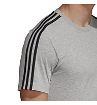 adidas Essentials 3 Stripes - T-Shirt - Herren, Grey