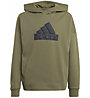 adidas Future Icons Logo J - felpa con cappuccio - ragazzo, Green