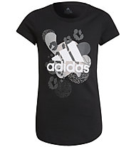 adidas Girls Graphic - T-shirt - bambina , Black