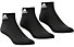 adidas Light Ank 3pp - calzini corti - bambini, Black