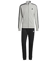 adidas 3 Stripes French Terry M - Trainingsanzug - Herren, Grey/Black