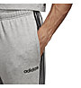 adidas M's Essentials 3-Stripes Tapered FT - pantaloni lunghi fitness - uomo, Grey/Black