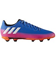 adidas Messi 16.3 FG J - scarpe da calcio terreni compatti - bambino, Blue/Pink