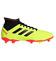 adidas Predator 18.3 FG - scarpe da calcio terreni compatti, Lime/Red/Black