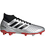 adidas Predator 19.3 FG - scarpe da calcio terreni compatti, Silver/Black/Red