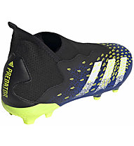 adidas Predator Freak .3 LL FG Jr - scarpe da calcio per terreni compatti - bambino, Black/White/Blue/Yellow