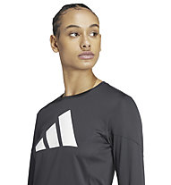 adidas Run It - maglia running maniche lunghe - donna, Black/White