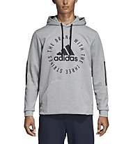 adidas Sport ID - felpa con cappuccio - uomo, Grey