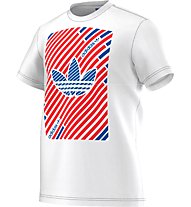 adidas Stripes Trefoil T-Shirt, White