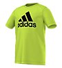 adidas T-Shirt YB ESS Logo Tee - Kinder, Semi Solar Slime/Black