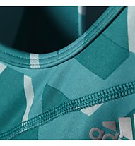 adidas Techfit Triax-Print reggiseno sportivo, Eqt Green/Print/Silver