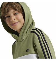 adidas Tiberio 3 Stripes Colorblock Fleece Jr - Kapuzenpullover - Jungs, Green