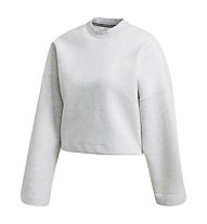 adidas W's 3-Stripes DK Crew - Sweatshirt - Damen, Light Grey