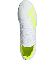 adidas X 18.3 FG - scarpe calcio terreni compatti, White/Lime