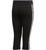 adidas 3/4 Equipment 3-Stripes - pantaloni fitness - bambina, Black