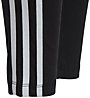 adidas Originals 3 Stripes - leggings - bambina, Black