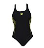 Arena Streak Swim Pro Back - Badeanzug - Damen, Black/Yellow