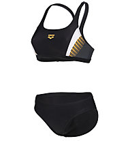 Arena W Threefold Two Pieces R - Bikini - Damen, Black/White/Yellow