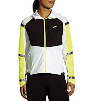 Brooks Run visible - Carbonite - giacca running - donna, Grey/Black/Yellow