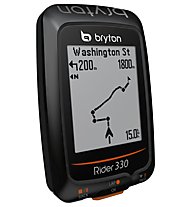 Bryton Computer bici GPS Rider 330T + sensore di frequenza cardiaca + sensore cadenza, Black