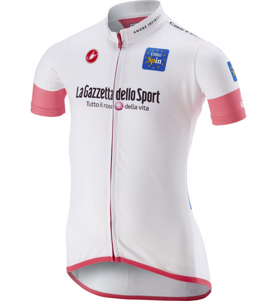 Castelli Weißes (Bianca) Trikot für Kinder Giro d