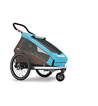 Croozer Kid Plus for 1 Click&Crooze - rimorchio bici, Sky Blue / Brown