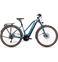 Cube Touring Hybrid ONE 625 (2021) - bici da trekking elettrica - donna, Blue/Green