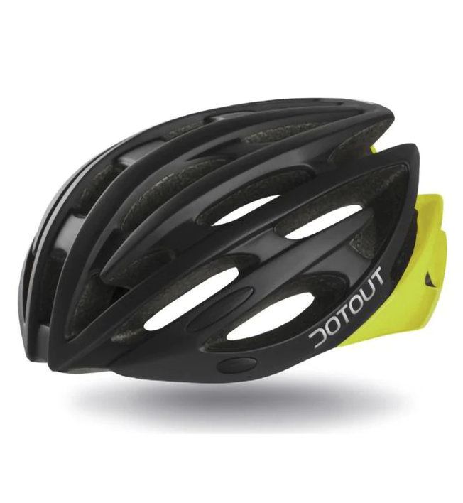 Dotout Shoy - casco bici , Black/Yellow