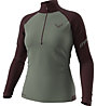 Dynafit Speed Polartec® 1/2 Zip - felpa in pile - donna, Light Green/Dark Red