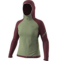 Dynafit Transalper Ptc Hooded W - Fleecepullover - Damen, Light Green/Dark Red