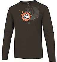 E9 Squad T-Shirt Herren Kletter- und Bouldershirt Langarm, Brown