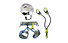 Edelrid Jay Kit II - set via ferrata +imbrago + casco, Blue/Green/White