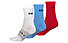 Endura Coolmax® Race Sock (Triple Pack) - calzini bici, White/Blue/Red