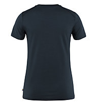 Fjällräven Abisko Wool SS W - T-shirt - donna, Dark Blue