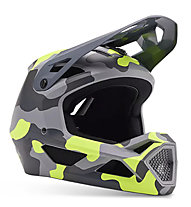 Fox YTH Rampage Camo - MTB Helm - Kinder, Grey/Green