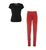 Freddy Stoop1TS Shirt + Hose Damen, Black/Light Red