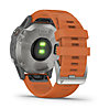 Garmin Fenix 6 Sapphire Titan - orologio sportivo cardio, Orange/Titan