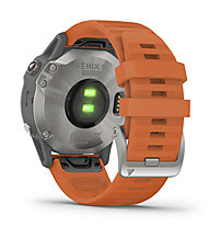 Garmin Fenix 6 Sapphire Titan - orologio sportivo cardio, Orange/Titan