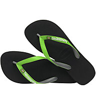 Havaianas Brasil Mix - infradito - uomo, Black/Green