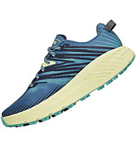 HOKA Speedgoat 4 - scarpe trail running - donna, Blue/Yellow/Green