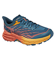 HOKA Speedgoat 5 W - scarpe trail running - donna, Blue/Orange/Yellow